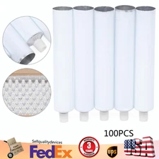 100pcs Aluminum Empty Toothpaste Tubes with Needle Cap Portable Reusable 100ml!