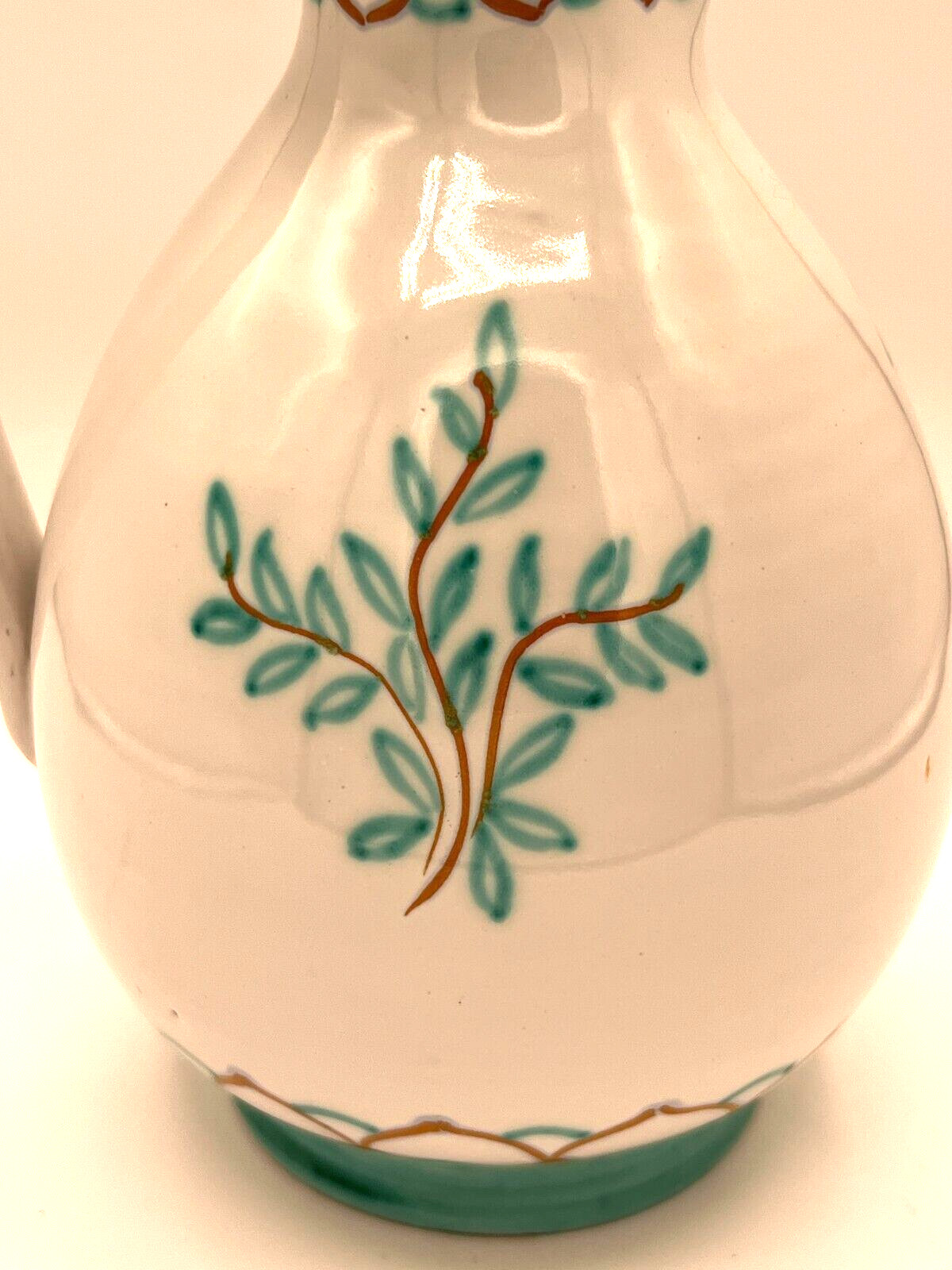 Hand Painted Italian Water Pitcher Wine Jug Made In Italy Signed 3659