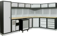 ARREDAMENTO ALLESTIMENTO MODULARE PER OFFICINA GARAGE RACING MOBILI ATTREZZI