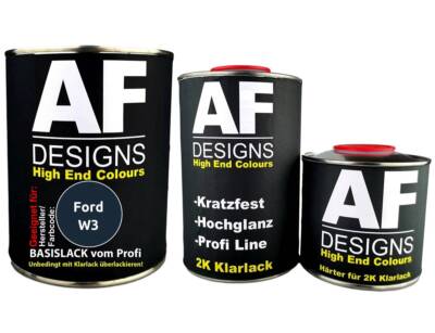 FÜR Ford W3 Ink Blue Metallic 2,5L Autolack Set Klarlack Härter