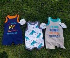 3-Piece lot  Baby Boy Clothes Newborn One Piece, Jumper, Jump Suit NWT