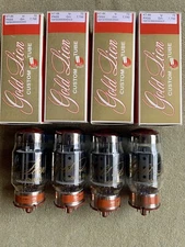 Genalex KT88 Gold Lion Vacuum Tube Quad Used for Les 50 hours, Factory Matched