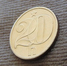 Münzen, eine Münze über 20 HALERU, 1977 Jahr!!! Tschechoslowakei!!!