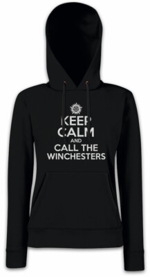 Keep Calm And Call The Winchesters Damen Hoodie Sweatshirt Supernatural Fun