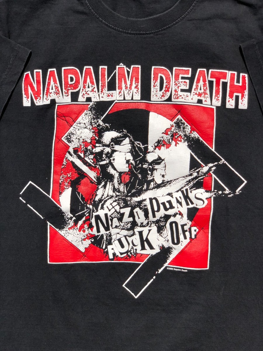Vintage 2006 Napalm Death Nazi Punks Black T-shirt Sz M | eBay