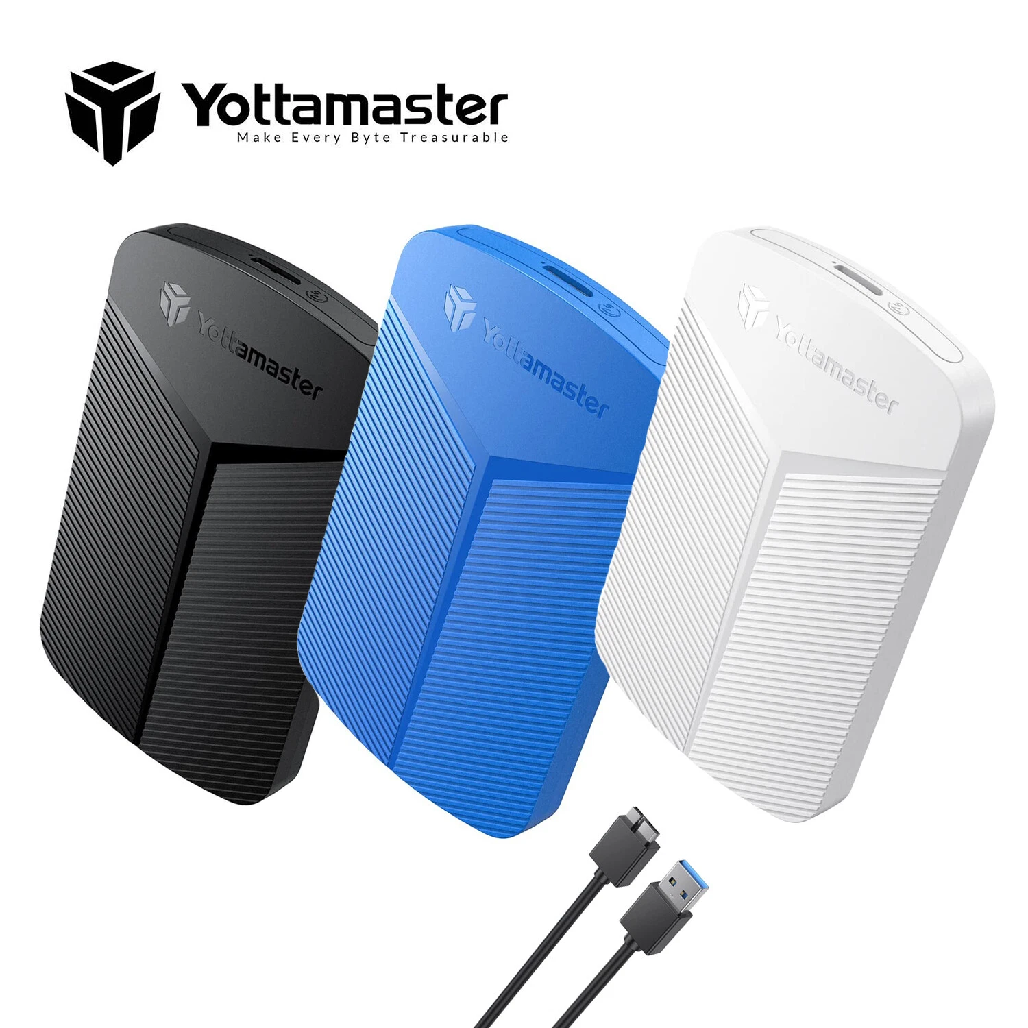 Yottamaster 2.5" Inch External Hard Drive Enclosure USB 3.0 to SATA SSDs HDD