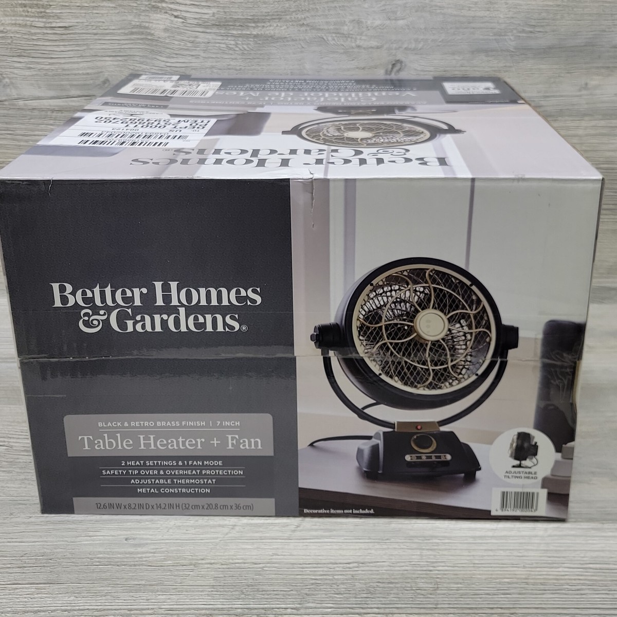 Better Homes Gardens Retro Tabletop Heater + Fan Tip Over Protection  Adjustable | eBay