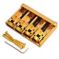 4 String High Mass Vintage Machined Adjustable Bass Bridge Gold