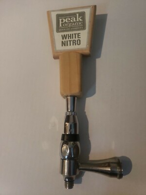 Peak Organic White Nitro Tap Handle Adapter Maine Brewery Keg Dorm Party Portlan