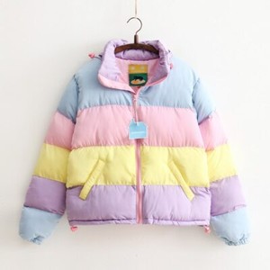 puffy rainbow jacket