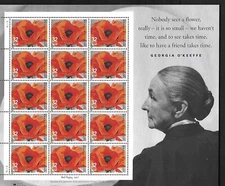 United States 32 Cent 1994 & 1995 O'Keeffe & Naval Academy Sheet as shown kha020