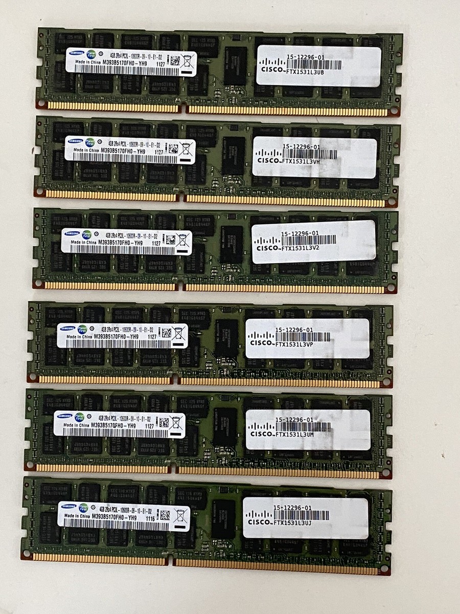 6 pcs) 4GB Samsung 1Rx4 PC3L-10600R DDR3L 1333 Computer