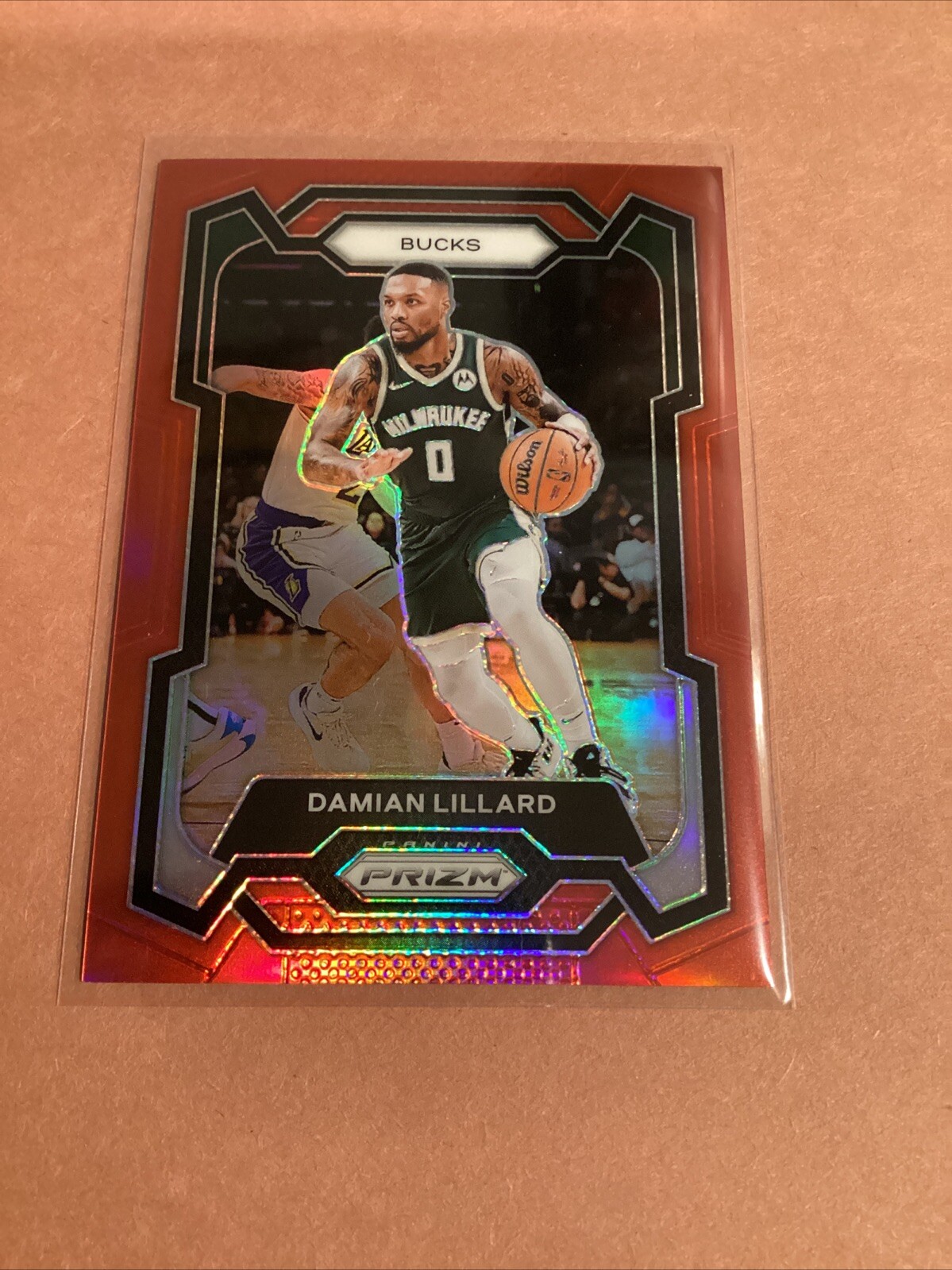 2023-24 Prizm Damian Lillard RED PRIZM #d/299!  Bucks