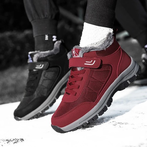 Men Women Ankle Boots Waterproof Plush Keep Warm Outdoor Walk Boots Sneakers - Picture 14 of 28