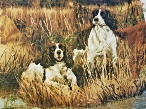 fabric HUNTING DOGS outdoors 2yd x WOF quilting cotton Cranston setter spaniel - Picture 3 of 7