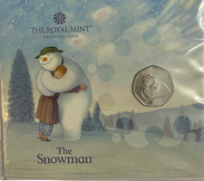 2020 50P- SNOWMAN FIFTY PENCE- BRILLIANT UNCIRCULATED - BU - COIN PACK