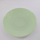 Hazel Atlas Moderntone Saucer Mint Green 5.5" Milk Glass Vintage