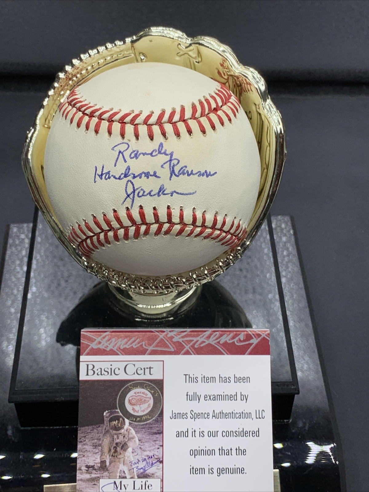 Rare Handsome Ransom Jackson Signed National League Ball Cubs Dodgers ...