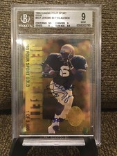 1993 Classic Jerome Bettis Gold Auto/3900 Graded BGS 9 MINT W/10 AUTO 1 Higher