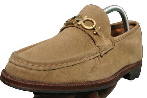 Salvatore Ferragamo Bravo Pebbled Buckle Loafer Brown Tan Size 9 D MS 28008 Salvatore Ferragamo Bravo Pebbled Buckle Loafer Size 10. S21  main image 3