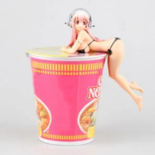 Super Sonico Anime Figure Cup Noodle Stopper Swimsuit PVC Figure Toy Bulk
