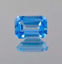 Certified 12.70 Ct Natural Blue Aquamarine Emerald Shape Flawless Loose Gemstone