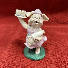 1992 KATHY WISE ENESCO PIG Waitress Ready To Take Your Order FIGURINE
