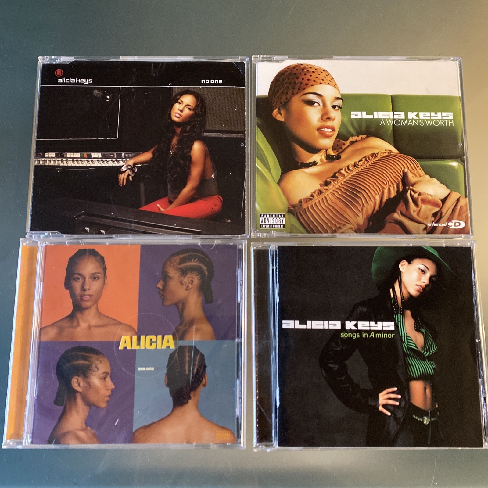 ALICIA KEYS 4 LOT- Alicia (SEALED), Songs A Minor, IMPORTS- No One, Woman Worth