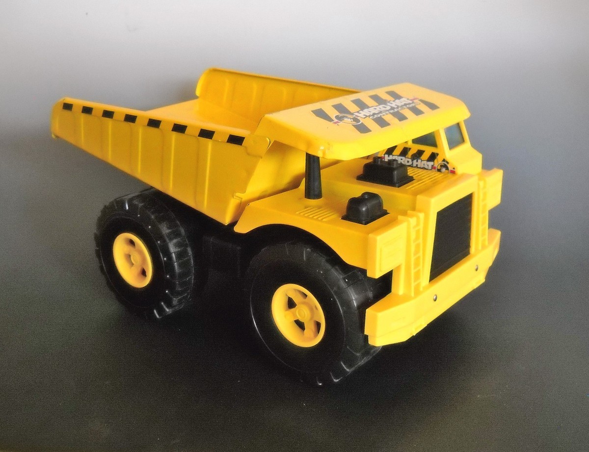 FUN RISE Hard Hat Contractors Big Toy Dump Truck Metal and Plastic