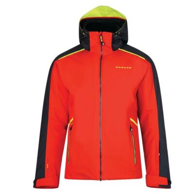 Dare 2b Mens Educe Waterproof Padded Jacket Code Red Ebony Grey