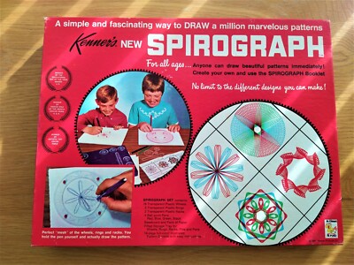 Vintage 1967 Kenner 401 Spirograph Set *ERSTE AUSGABE* Neu & Versiegelt Unbefleckt 