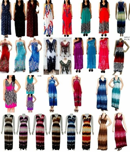 Lote 10 Vestidos de Sol de Fiesta Informales para Cubrir Verano Floral Multicolor S M L XL - Imagen 4 de 8
