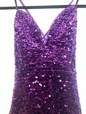 Woman’s Elegant Purple Backless Dress