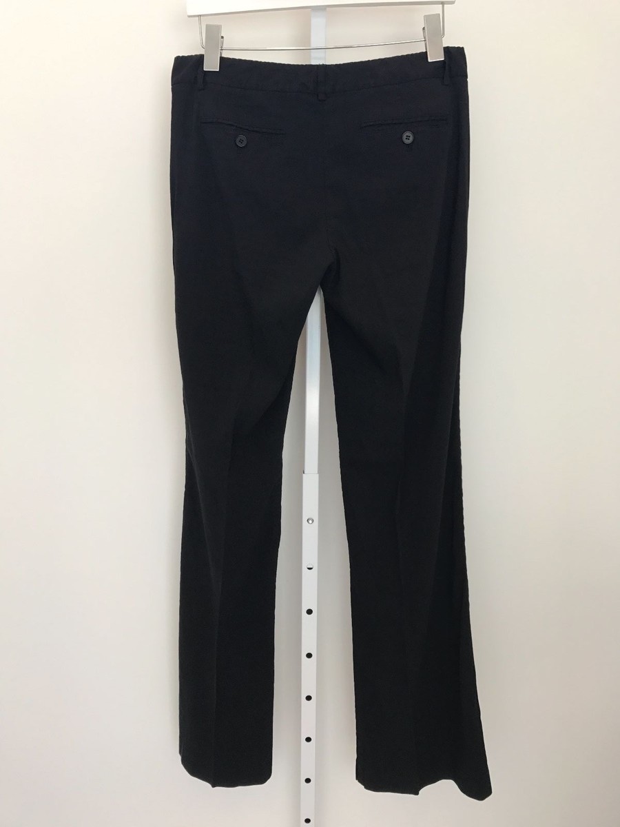 パンツ Theory WIDE FLARE TROUSERS BLACK Black Textured Gabardine Wide-Leg Pant | Theory