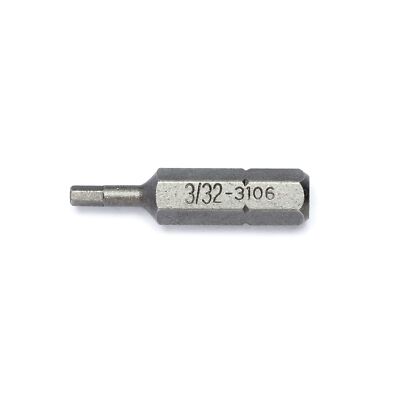 Genius Tools 273003 / 3106 1/4'' Hex Shank, 3/32'' Hex Screwdriver Bit 30mmL - ...