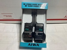 Vintage AIWA HR-S06 Portable Foldable Stereo Headphone Radio FM Untested