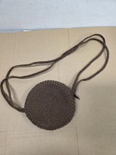 De Vecchi By Hamilton Hodge Brown Woven Leather Shoulder Bag Purse Italy