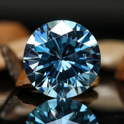 5 Ct Lab Grown CVD Diamond Round VVS1 Clarity Blue Color Loose Diamond Certified