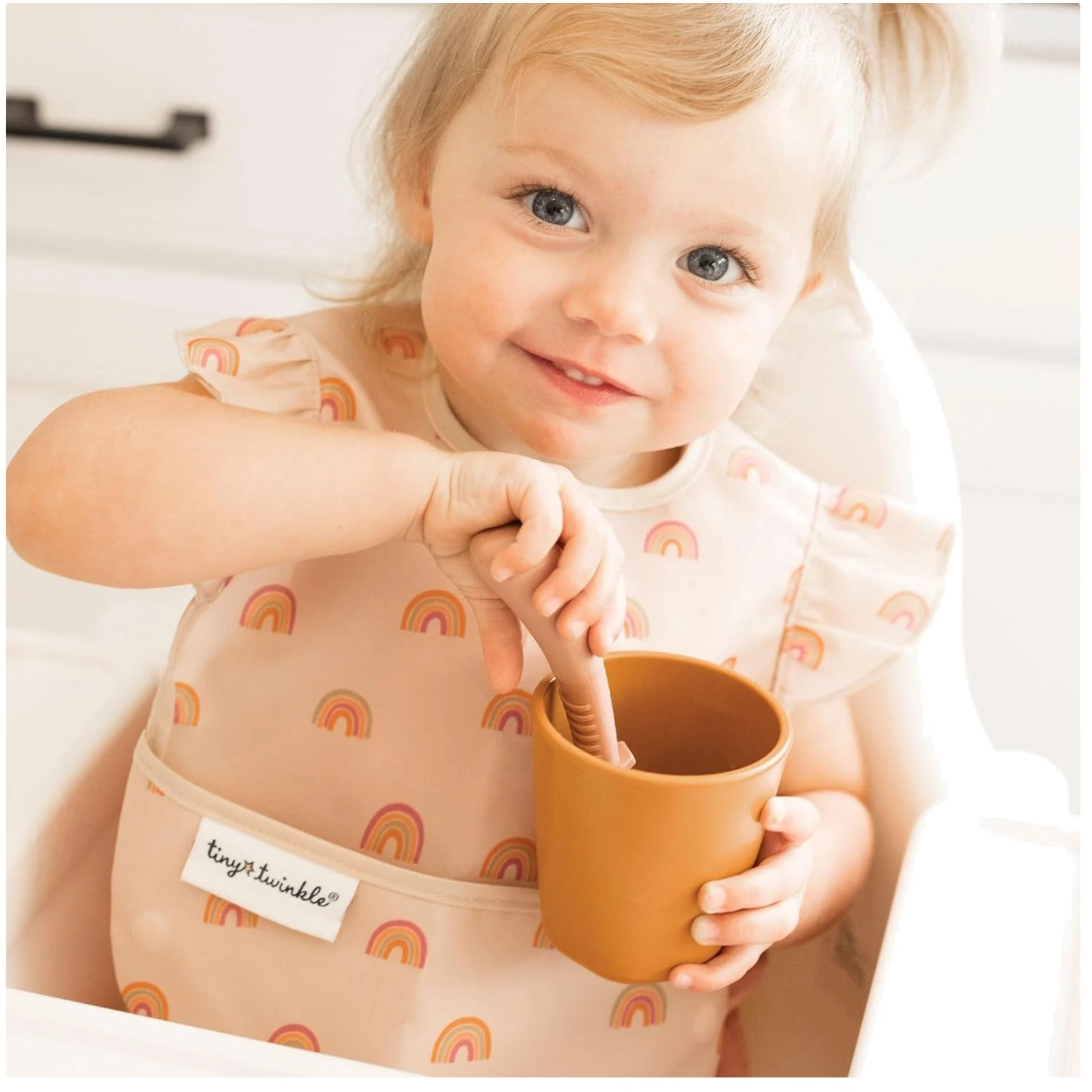 Easy-Clean Baby Bibs with Catch-All Pocket, Unicorn