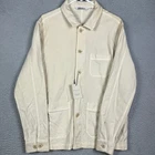NEW Peter Millar Crown Jacket Mens Medium Off White Coastline Twill Chore Coat