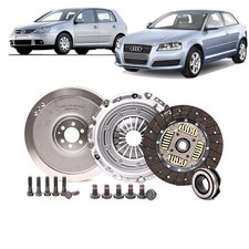 KIT FRIZIONE VOLANO MONOMASSA MODIFICA VW GOLF SERIE 5 e 6 AUDI A3 1.6 1.9 TDi