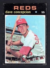 1971 Topps Baseball Card #14 Dave Concepcion Rookie RC Cincinnati Reds VG