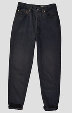 90s Vintage Levis 901 size 10 Black Tapered High Waist ribcage mom Womens Jeans
