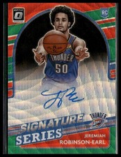 2021-22 Optic #SS-JRE Jeremiah Robinson-Earl Green Wave Auto (i19103)
