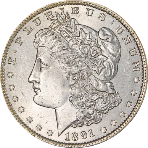 1891-P Morgan Silver Dollar