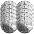 Lot of 10 - 2007 $1 American Silver Eagle 1 oz BU