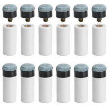 AccEncyc 12 Set Billiard Cues Tips Replacement Pool Cue Tips with White Pool ...