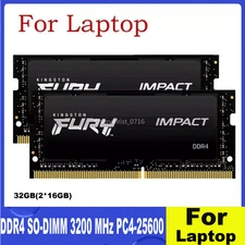 Fury Impact 32GB 16GB Ram DDR4 SO-DIMM 3200 MHz PC4-25600 Laptop Memory