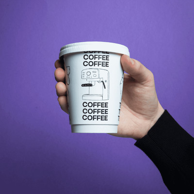 Wässrige Plastikfreie Doppelwandige Tassen mit Deckel 12 Unzen Tee Kaffee (25er Pack)