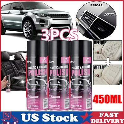 #ad 3pcs 450ml Car Interior Detailing Polish amp; Cleaner Spray Quick Shine Safe US $21.99